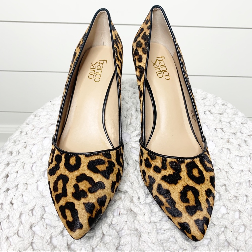 Franco Sarto Frankie 2 Wedge Pumps Leopard Size 10
